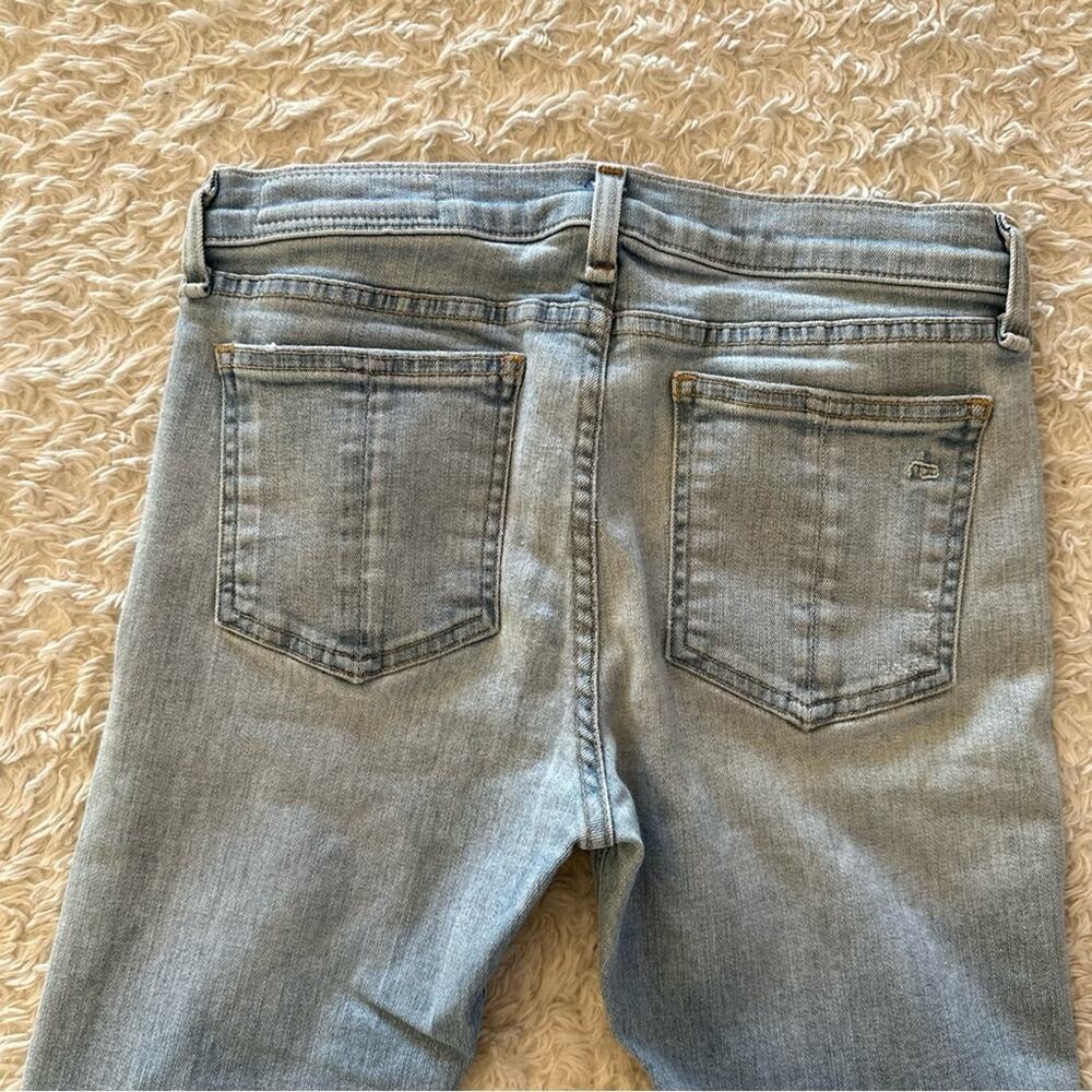 Rag & Bone Light Wash Skinny Jeans Rae Hem Distressed Size 28 - Picture 11 of 14